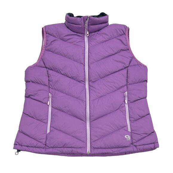 Mountain Hardwear Womens Puffer Down Vest Size M Purple 650 Fill Q Shield - Picture 1 of 8